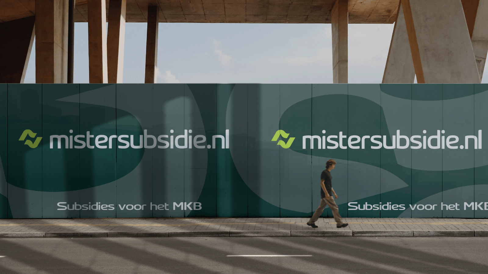 Muur druk met het logo van Mistersubsidie.nl